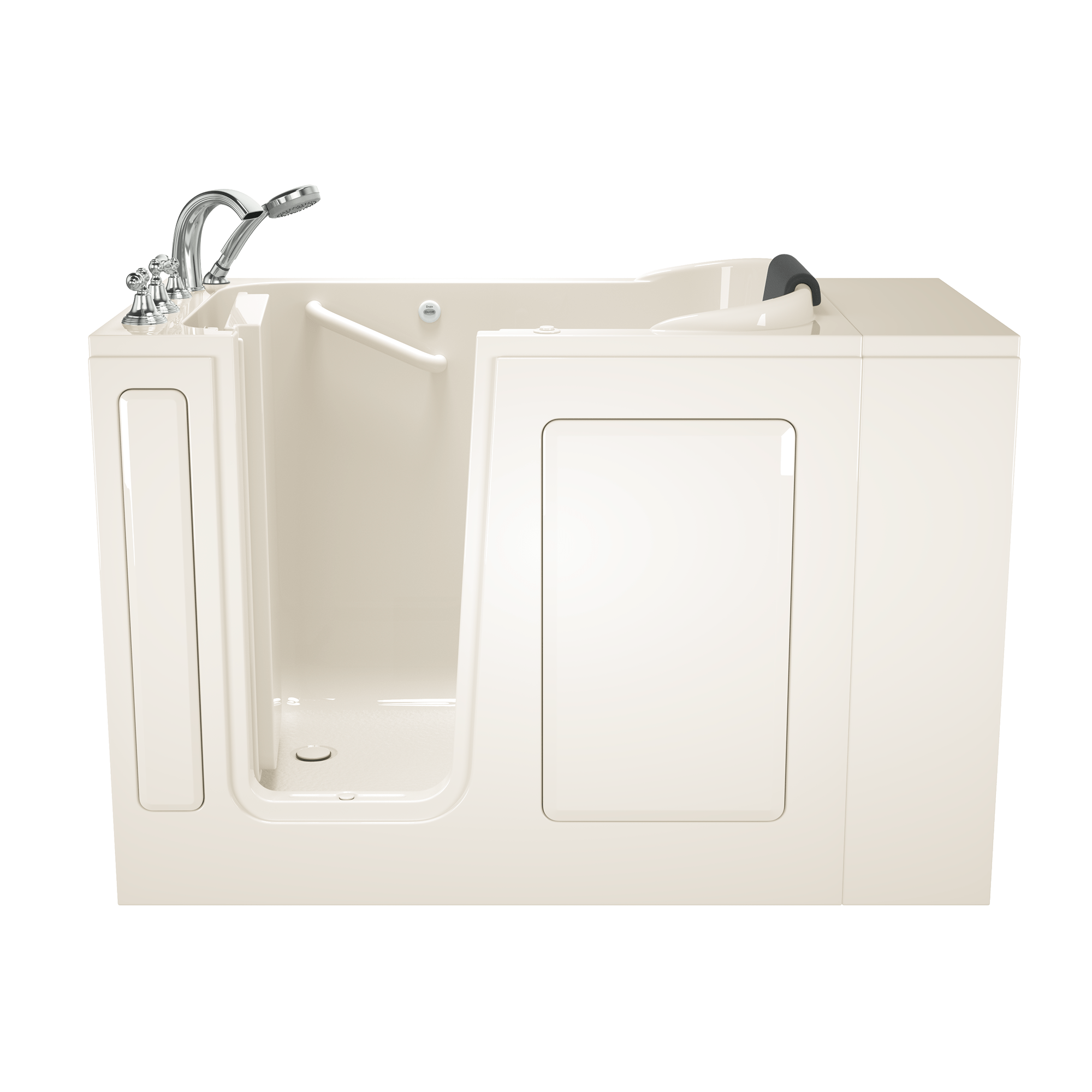 Gelcoat Premium Series 28 x 48 Inch Walk in Tub With Whirlpool System   Left Hand Drain With Faucet WIB LINEN